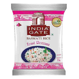 India Gate Basmati Rice Pouch, Feast Rozzana, 1kg 